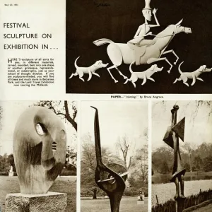 Sculptures on display as part of the Festival of Britain