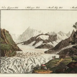 Sea of Ice at Montanvert Glacier, 18th century