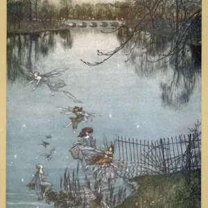 At the Serpentine Fairies Print, Kensington Gardens At the Serpentine Fairies Print, Kensington Gardens