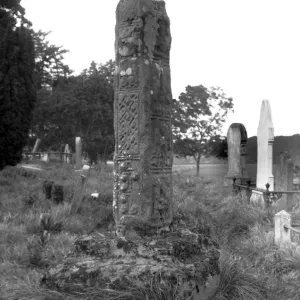 Early 20th Century Print of Celtic Cross Shaft, Coleraine Early 20th Century Print of Celtic Cross Shaft, Coleraine