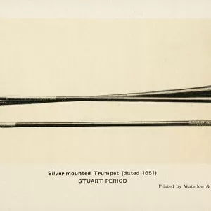 Silver-mounted Stuart period Trumpet - dated 1651