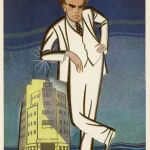 Print of Sir John Reith, a cartoon portrait from 1934 Print of Sir John Reith, a cartoon portrait from 1934
