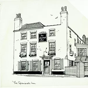 Sketch of Spaniards Inn, Hampstead, London