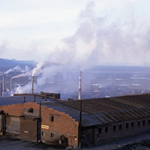 Smoking pipes of metallurgical complex in Norilsk