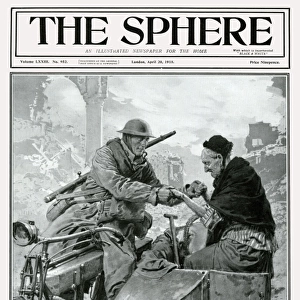 Sphere cover - evacuation of civilians in France, WW1