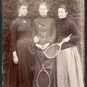 Tennis Print of Three Young Women Tennis Print of Three Young Women