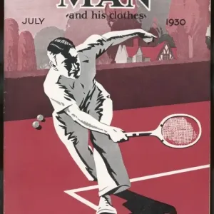 Tennis Print: A Dashing Man Hits a Difficult Shot Tennis Print: A Dashing Man Hits a Difficult Shot