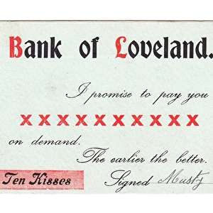 St Valentines Day bank note from the Bank of Loveland