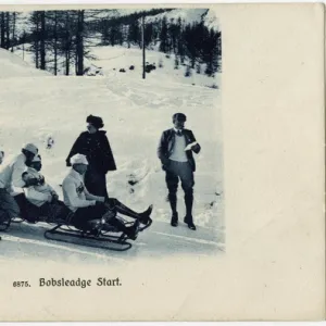 Start of the Bobsleigh Run at St. Moritz, Switzerland