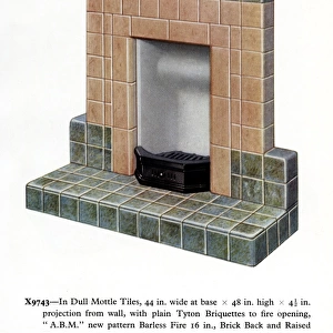 Stepped Art Deco fireplace 1936