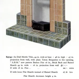 Stepped Art Deco fireplace 1936