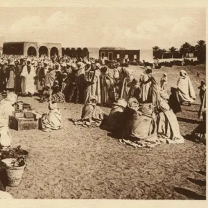 Street market in El Oued, Algeria