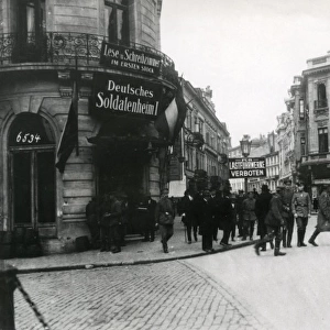 Street scene in Bucharest, Romania, WW1