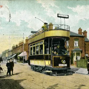 Street Scene with Tram Car, Stirchley, Warwickshire