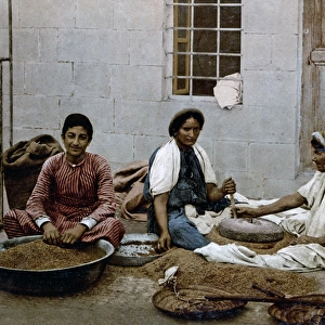 Street vendors, Jerusalem, Palestine (Israel) circa 1890