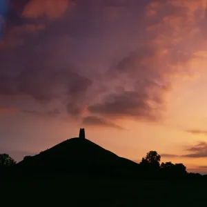 Sunset at Glastonbury Tor, Somerset