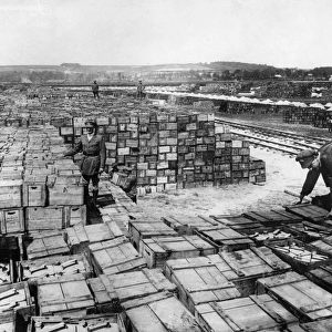 Supply dump near Beaurainville, France, WW1