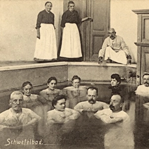 Taking a Hot Sulphur Bath at Baden, Germany