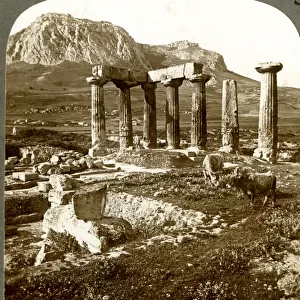 The Temple and Acropolis of old Corinth, Greece