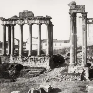 The Temple of Saturn Roman Forum, Rome, Italy