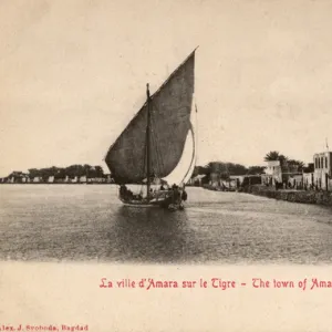 The town of Amara on the River Tigris, Iraq