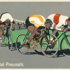 Track Cycling Race - Continental Pneumatic Advert