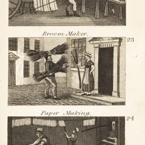 Trades in Regency England: Turnery, broom-maker