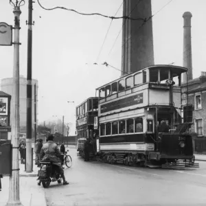 London Tram Print 1935 Kew Bridge Approach London Tram Print 1935 Kew Bridge Approach