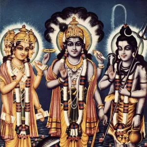 Trimurti ( three forms in Sanskrit) of Brahma