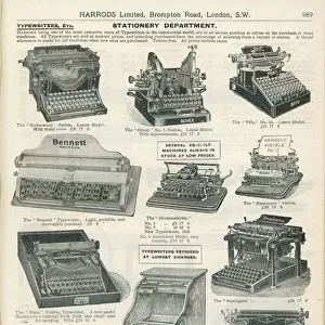 Typewriters of 1909