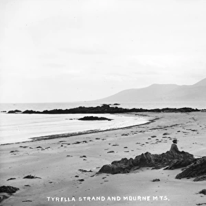 Tyrella Strand and Mourne Mts