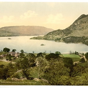 Ullswater, hotel and lake, Patterdale, Lake District, Englan