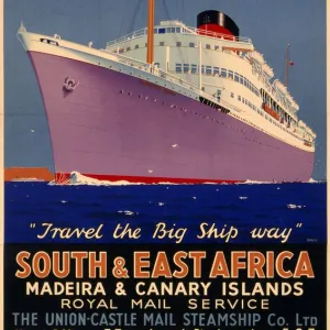 Union-Castle shipping line poster