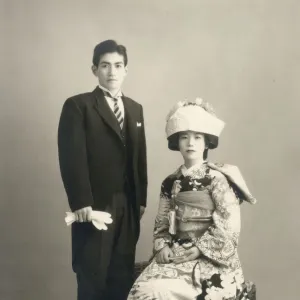 Upper Class Japanese Couple - Wedding Photograph