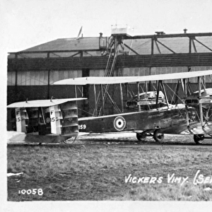 Vickers Vimy British heavy bomber biplane