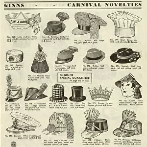 Victor G Ginn catalogue, Novelty Party Hats