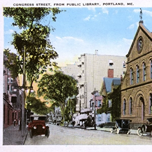 View of Congress Street, Portland, Maine, USA