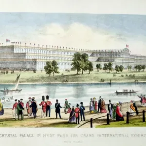 Print of the Great Exhibition from across the Serpentine Print of the Great Exhibition from across the Serpentine