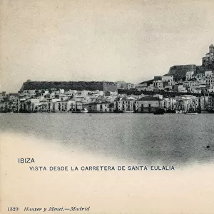 View of Santa Eulalia, Ibiza, Balearic Islands, Spain