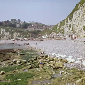 View along the shingle beach at Beer, East Devon