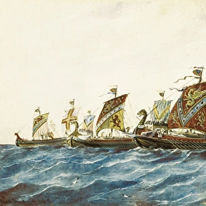Viking ships of the king Olaf I of Norway (995-1000)