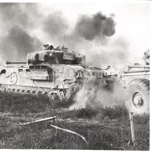 Vintage photograph WW II - British Churchill tank