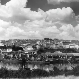 Milford Haven Harbour Print, Pembrokeshire Wales 1950s Milford Haven Harbour Print, Pembrokeshire Wales 1950s