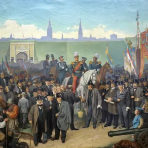 Walls start demolition. Ceremony Riga City, November 15, 185