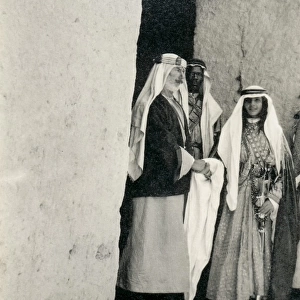 Western woman in arab dress, Middle East