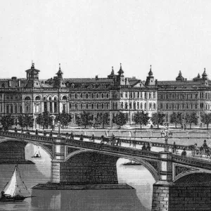 Westminster Bridge and St Thomas Hospital, London