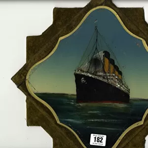 White Star Line, RMS Titanic - reverse painting on glass