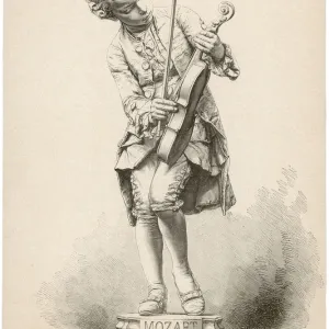 Wolfgang Amadeus Mozart, statue as a boy