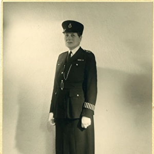 Woman police officer in portrait photo
