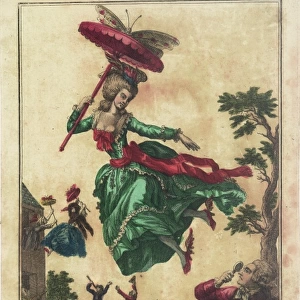 Women floating in the air